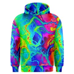 Abstract Art Tie Dye Rainbow Men s Overhead Hoodie by SpinnyChairDesigns