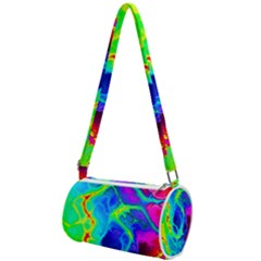 Abstract Art Tie Dye Rainbow Mini Cylinder Bag by SpinnyChairDesigns