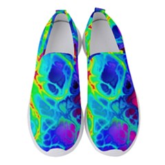 Abstract Art Tie Dye Rainbow Women s Slip On Sneakers by SpinnyChairDesigns