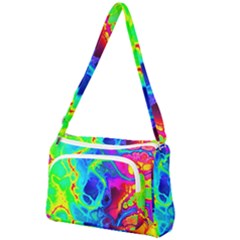 Abstract Art Tie Dye Rainbow Front Pocket Crossbody Bag by SpinnyChairDesigns