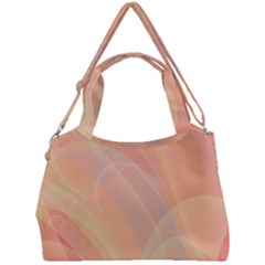 Coral Cream Abstract Art Pattern Double Compartment Shoulder Bag by SpinnyChairDesigns