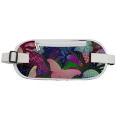 Butterfly Garden Art Rounded Waist Pouch by SpinnyChairDesigns