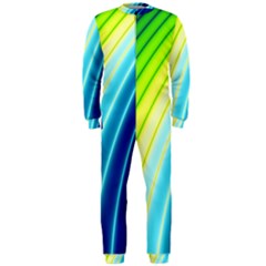 Sporty Stripes Swoosh Green Blue OnePiece Jumpsuit (Men) 