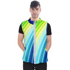 Sporty Stripes Swoosh Green Blue Men s Puffer Vest