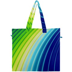 Sporty Stripes Swoosh Green Blue Canvas Travel Bag