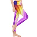 Sporty Stripes Swoosh Purple Gold Red Lightweight Velour Classic Yoga Leggings View4