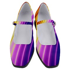 Sporty Stripes Swoosh Purple Gold Red Women s Mary Jane Shoes by SpinnyChairDesigns