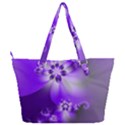 Violet Purple Flower Print Full Print Shoulder Bag View2