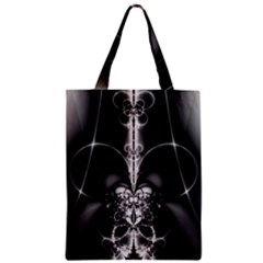 Abstract Black And White Art Zipper Classic Tote Bag by SpinnyChairDesigns