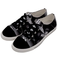 Abstract Black And White Art Men s Low Top Canvas Sneakers by SpinnyChairDesigns