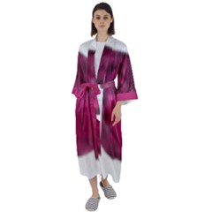 Fun Fuschia Maxi Satin Kimono by Janetaudreywilson