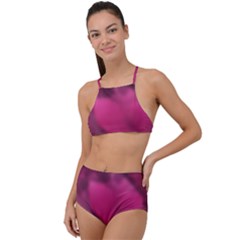 Fun Fuschia High Waist Tankini Set by Janetaudreywilson