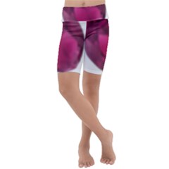 Fun Fuschia Kids  Lightweight Velour Cropped Yoga Leggings