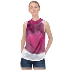 Fun Fuschia High Neck Satin Top