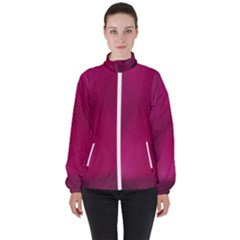 Fun Fuschia Women s High Neck Windbreaker by Janetaudreywilson