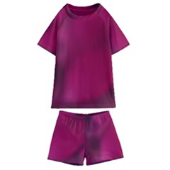 Fun Fuschia Kids  Swim Tee And Shorts Set by Janetaudreywilson