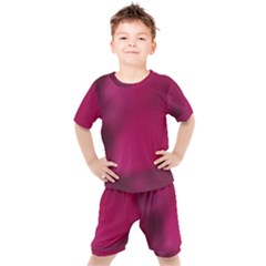 Fun Fuschia Kids  Tee And Shorts Set by Janetaudreywilson