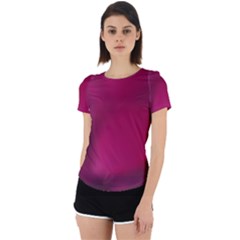 Fun Fuschia Back Cut Out Sport Tee by Janetaudreywilson