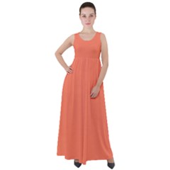 Appreciating Apricot Empire Waist Velour Maxi Dress