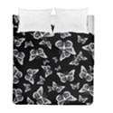 Black and White Butterfly Pattern Duvet Cover Double Side (Full/ Double Size) View1