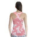 Pink and White Butterflies Racer Back Sports Top View2