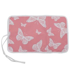 Pink And White Butterflies Pen Storage Case (s)