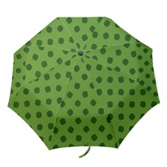 Green Four Leaf Clover Pattern Folding Umbrellas