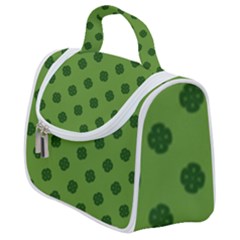 Green Four Leaf Clover Pattern Satchel Handbag