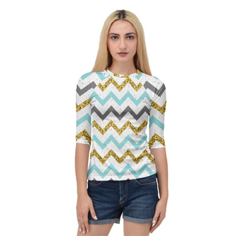 Chevron  Quarter Sleeve Raglan Tee by Sobalvarro