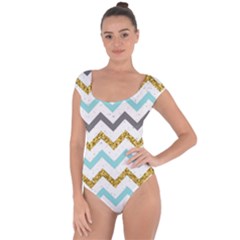 Chevron  Short Sleeve Leotard  by Sobalvarro