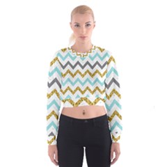 Chevron  Cropped Sweatshirt by Sobalvarro