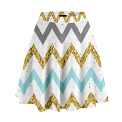 Chevron  High Waist Skirt by Sobalvarro