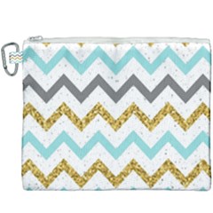 Chevron  Canvas Cosmetic Bag (xxxl) by Sobalvarro