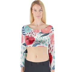 Floral  Long Sleeve Crop Top by Sobalvarro