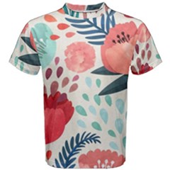 Floral  Men s Cotton Tee by Sobalvarro