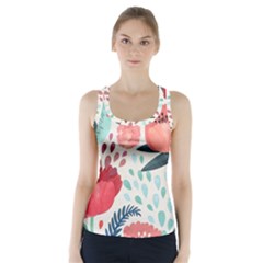 Floral  Racer Back Sports Top by Sobalvarro