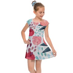 Floral  Kids  Cap Sleeve Dress by Sobalvarro