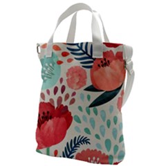 Floral  Canvas Messenger Bag by Sobalvarro