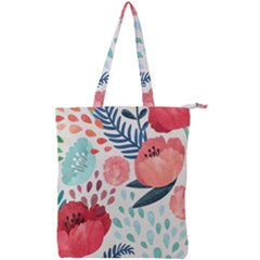 Floral  Double Zip Up Tote Bag by Sobalvarro