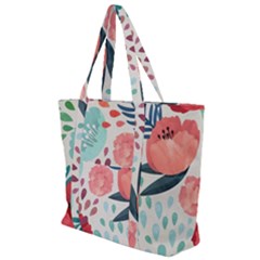 Floral  Zip Up Canvas Bag by Sobalvarro