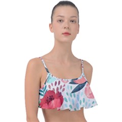Floral  Frill Bikini Top by Sobalvarro