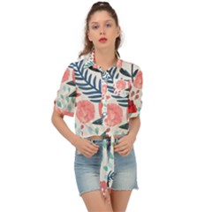 Floral  Tie Front Shirt  by Sobalvarro