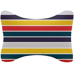 Horizontal Colored Stripes Seat Head Rest Cushion by tmsartbazaar