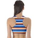 Ocean Blue Stripes Sports Bra View2