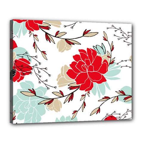 Floral Pattern  Canvas 20  X 16  (stretched) by Sobalvarro