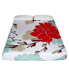 Floral Pattern  Fitted Sheet (queen Size)
