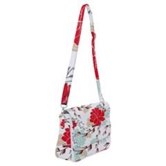 Floral Pattern  Shoulder Bag With Back Zipper by Sobalvarro