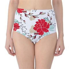 Floral Pattern  Classic High-waist Bikini Bottoms by Sobalvarro