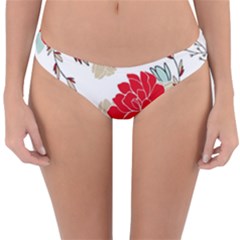 Floral Pattern  Reversible Hipster Bikini Bottoms