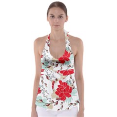 Floral Pattern  Babydoll Tankini Top by Sobalvarro